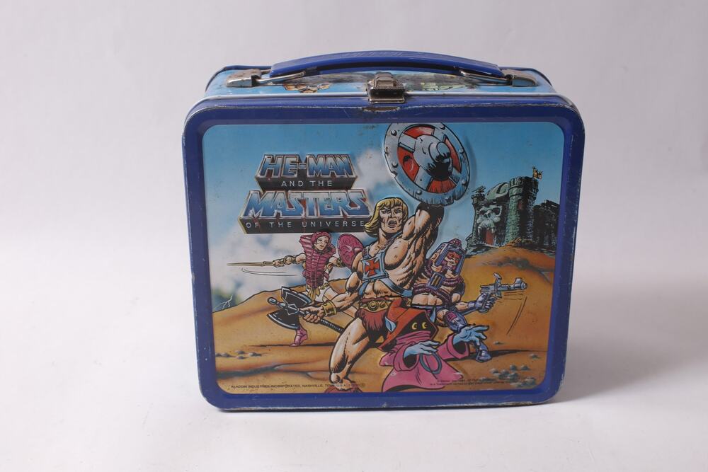 1984 He-Man and The Masters of The Universe Tin Lunch Box FLAWED ~ 260812-WH 959